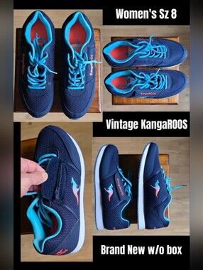 Vintage KangaROOS Navy & Turquoise Sneakers